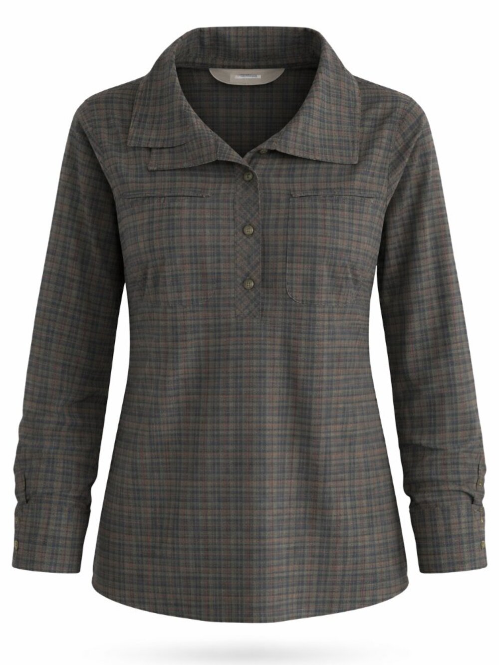Mountain Hardwear Acadia Stretch Plaid Popover Long Sleeve XS Button Shirt